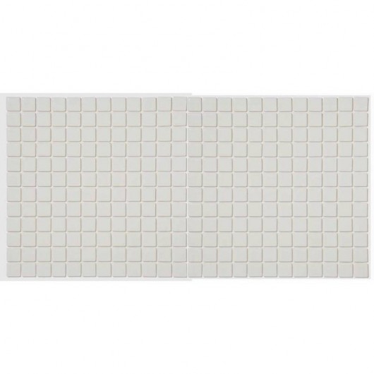 Mozaic sticla Claro alb, suport polybond, 2.5x2.5 cm, cutie 2mp